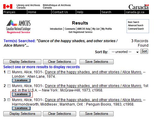 Screen shot of Amicus with "Location" button highlighed in red.