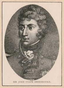 Detail from an engraving. Portrait of Sir John Coape Sherbrooke