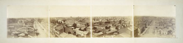 A view from the Rossin House Hotel, from King Street West to York Street North, Toronto