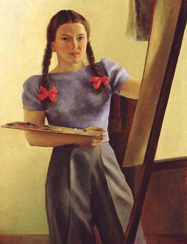 Self-Portrait with Braids