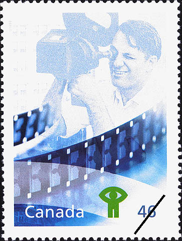 A stamp celebrating the National Film Board and its outstanding achievements