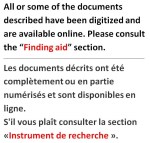 Graphical notice indicating that all or part of the records described have been digitized and are available online.