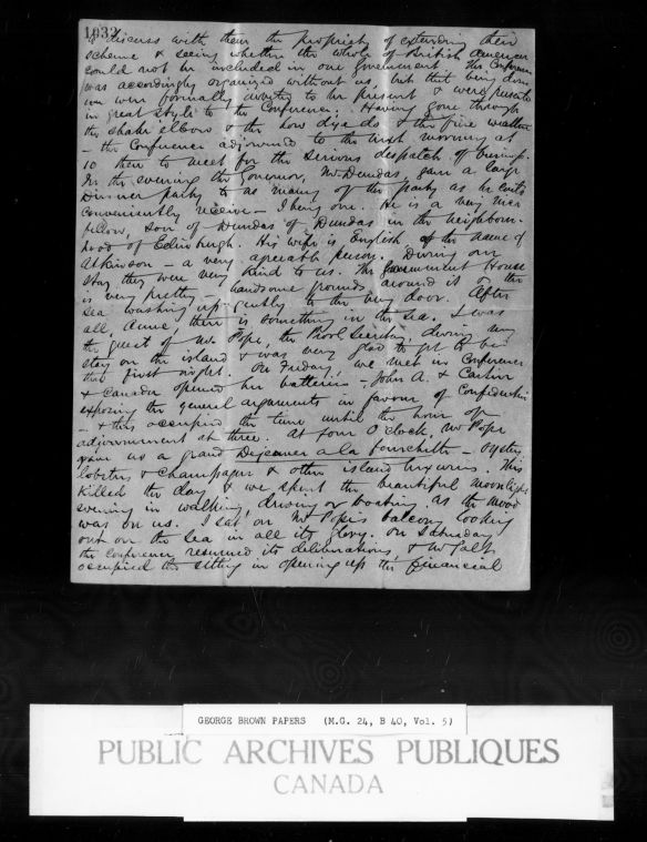 A reproduction of a personal letter outlining daily activities including conference proceedings and social engagements.