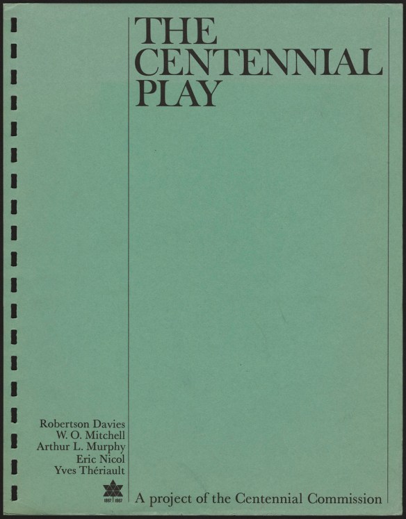 A typewritten page with the title of the play and the authors’ names. 