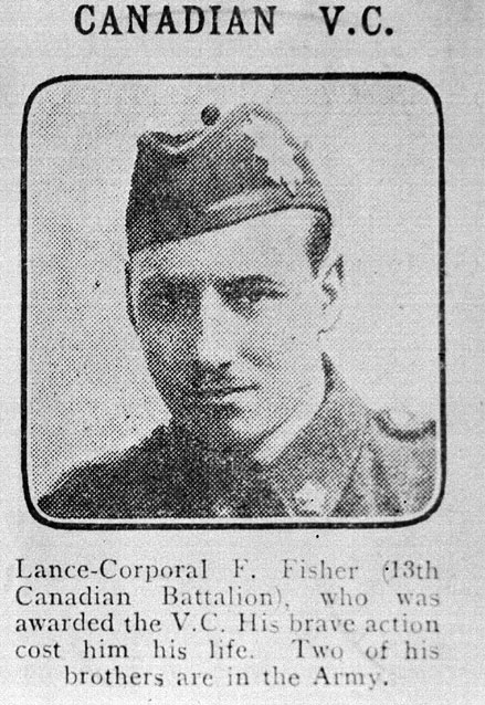 A black-and-white image of Lance-Corporal F. Fisher. 