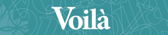 Banner with the word Volià in large font.
