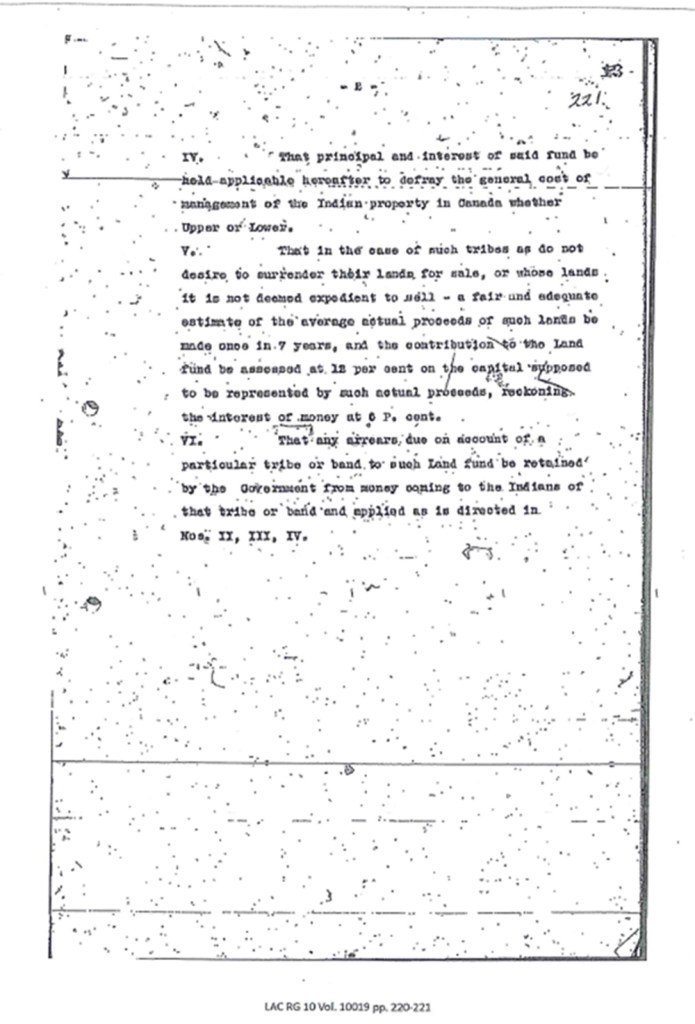 Two typed pages presumed to be a pre-Confederation Order-in-Council.