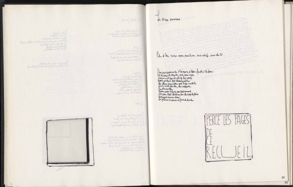 Images of two pages of Normand Chaurette’s book Œuvres complètes. Tome I.