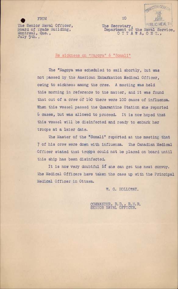 Alt-text: A typewritten page discussing the Spanish flu.