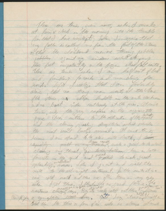 A handwritten first page of The Boat.