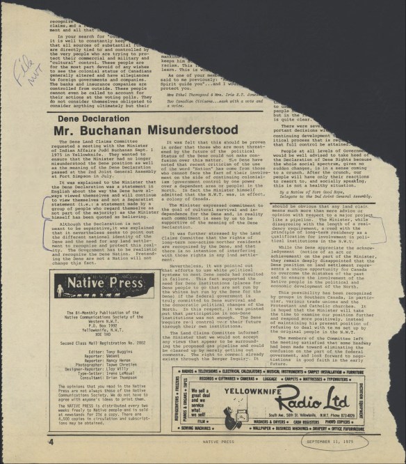 A newspaper clipping, providing an example of Commissioner Barber’s process of collecting information from local media sources.