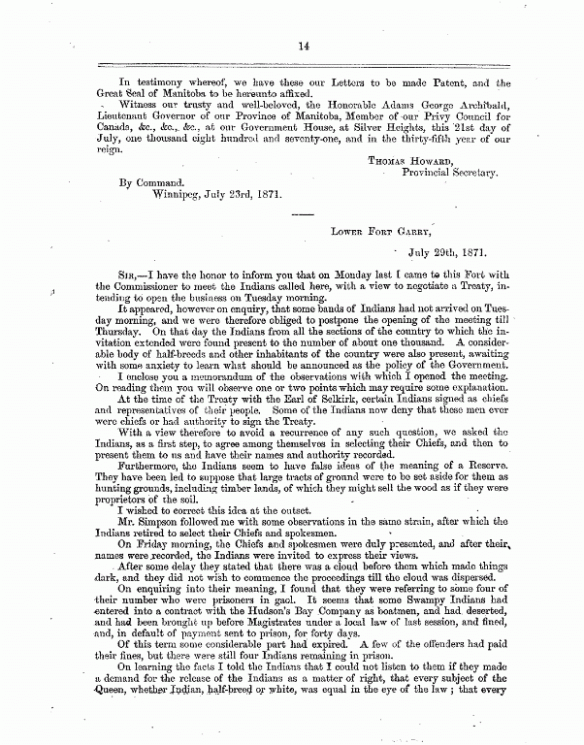 A typed page from a government report.