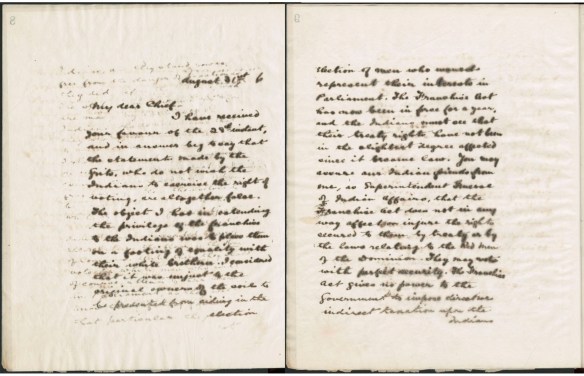 A sepia scan of a handwritten letter. 
