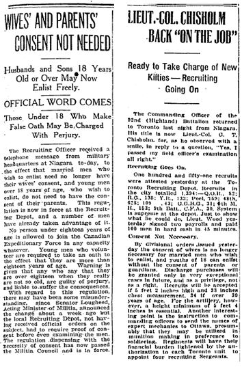 Two newspaper articles side by side.