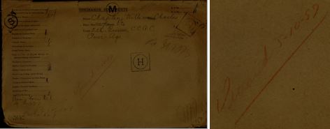 Screenshot of the envelope holding William Charles Chaplin’s service file from the Personnel Records of the First World War database. 