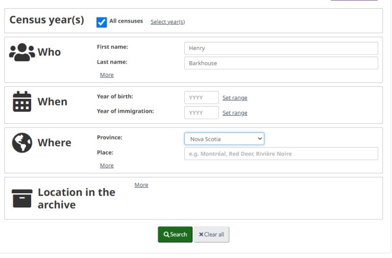 Census Search | Library and Archives Canada Blog