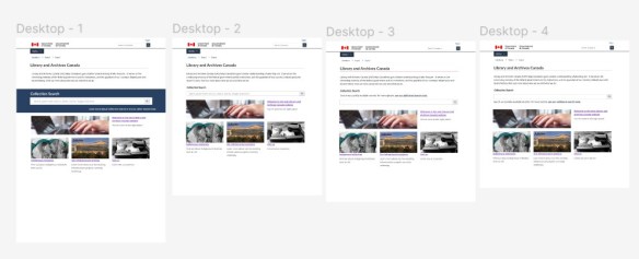 Four different options for the design of the text search box, differentiated by colours, text inside the box and accompanying text.