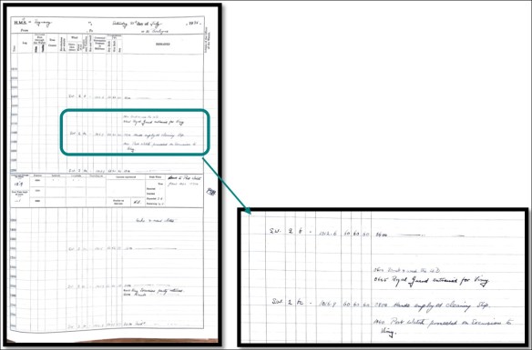 A handwritten logbook for the HMCS SAGUENAY, dated July 25, 1936. The excerpts read: “Royal Guard entrained for Vimy” and “Port Watch proceeded on Excursion to Vimy.”